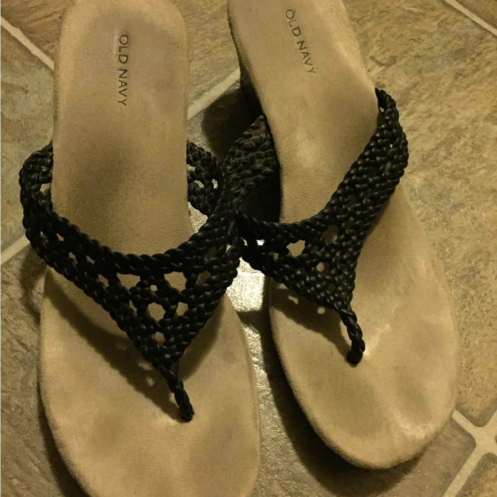 Old Navy Women's Black Woven Sandals